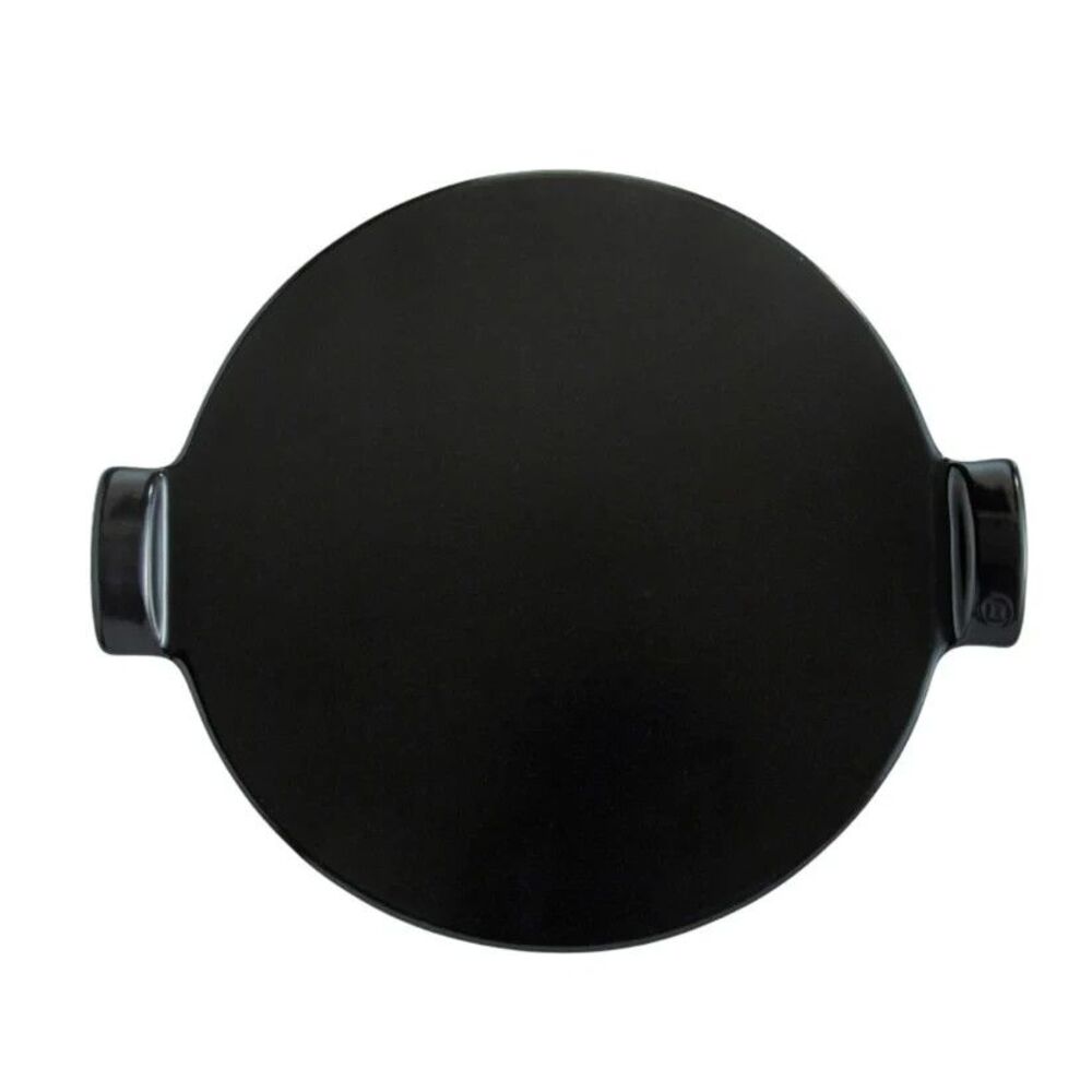 Emile Henry Ceramic pizza stone 14.4 inch  France Black Crate Barrel